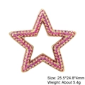 Star-shaped connector with purple zircons in gold finish for DIY jewelry 25.5x24.8mm - Style 25: Copper Micro-set Zircon Connecting Clasp