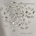 Sparkling pear shape clear zircon nail art rhinestones with flat back design in 2x3mm size - 2x3mm Teardrop Flatback Zircon