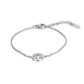 Bracciale minimalista albero della vita in acciaio inossidabile con catena e chiusura a moschettone - Bracciale d'Argento / Argento