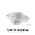 Silicone mixing cup for DIY resin art with pouring spout and 2cm height dimension - Grooved Glue Mixing Cup