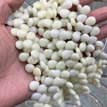 Polished white flat teardrop crystal beads for handmade jewelry DIY hairpins - 10mmx12mm / Natural Xiuyan Jade