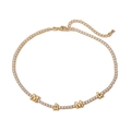 Elegant 18K gold plated MOM necklace featuring sparkling zircon pave and lobster clasp - MAMA / Gold