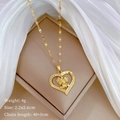 Χρυσό κολιέ ελέφαντας καρδιά με διάφανες πέτρες σε πολυτελές κουτί κοσμημάτων - Στυλ Ελέφαντας Καρδιά (C336)
