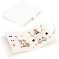 White book-style jewelry storage organizer for stud earrings and necklaces - White Earring Storage Book