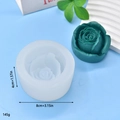 3D rose flower silicone mold for DIY soap, candle and fondant making, 8cm diameter - Rose Shape