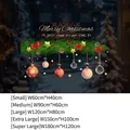 Christmas tree window stickers with UV color printing and static cling design - SDUV-113 [Static Glue-Free] / Small [60*40CM]