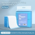 L size 60x60cm disposable thick pet pee pads with leak-proof diamond pattern 40 count - Size L 60x60cm (40 Count) / Aqua