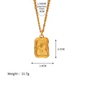 Vintage 18K gold plated stainless steel necklace with butterfly coin pendant - Hollow Butterfly Pendant