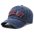Casquette vintage en coton délavé bleu marine avec écusson EAR BY et broderie 1983 - Bleu marine