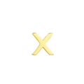 Polished 14K gold plated titanium steel earring accessory in capital letter X shape - Letter X