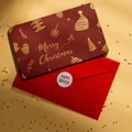 Style D - Gold Foil Bronzing Card, Envelope, Insert And Sticker