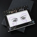 Pegatinas de mariposa irisada para joyas faciales de fiesta en empaque negro elegante - HF-107 Púrpura