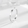 Polished stainless steel ring with classic Roman numerals engraving on a white background - US 4 / Silver
