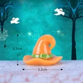 Miniature orange wizard hat figurine for Halloween crafts, dimensions 2.3cm by 3.2cm - Large Witch Hat-Yellow
