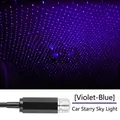 Ultra-bright purple blue car star projector with USB flexible neck for atmosphere lighting - [Purple Blue] Ultra-Bright - Metal Shell