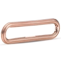 Elegant rose gold connector link for DIY bracelets with horizontal stripe details - LJQ28-Rose Gold Textured Decor Link