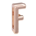 Rose gold letter F slide charm for 10mm bracelets made of high quality alloy metal - F (Rose Gold)