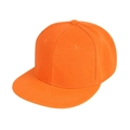 Cappellino snapback arancione a tesa piatta in cotone con chiusura posteriore regolabile - Adulto (55-60cm) / Arancione