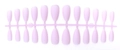 Set of 24 matte lavender almond false nails on a professional display strip - Matte Light Lavender (SDM-06)