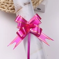 Rose red pull bow ribbon with gold edges for gift wrapping festive decorations - Rose Red Gold Edge
