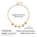 Details zu Maßen der goldenen Stern-Herz-Halskette aus robustem Edelstahl - Stern Herz Anhänger Halskette (YYN025339)