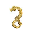 Elegant gold twisted rope knot brooch in a fluid vintage infinity design for clothing - Antique Gold Twist Rope (QT0339)