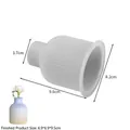 Striped vase silicone mold for resin DIY with detailed finished product dimensions - Striped Vase