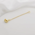 Detail of 18K gold plated sliding extender chain for DIY jewelry making and adjustment - Ancient Small Moon / 56mm