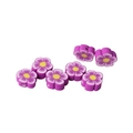 Handmade 10mm purple plum blossom polymer clay flower beads for DIY jewelry making - Lavender Plum Blossom