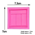 Stampo in silicone rosa con 4 scomparti per fondente cosmetico e decorazioni per torte - Stile 3 / Rosa