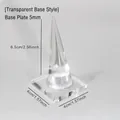 Espositore ad anello conico in acrilico trasparente con base quadrata e misure - Stile a Base Singola / Trasparente