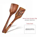 2-piece acacia wood kitchen utensil set with solid spatula and slotted turner turner - Mangium Wood 2-Piece Set / Approx. 220g