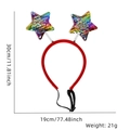 Verstellbares Weihnachts-Haarreifen für Haustiere mit Regenbogen-Sternen und Merry Christmas - Bunter Stern