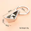 Silver paper boat keychain with dimensions 38x18mm and bottle opener function - Paper Boat / Silver