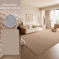 Beige mixed-color sisal-style indoor rug with non-slip silicone backing and woven texture - Faux Sisal-Mixed Beige-Silicone Bottom