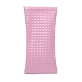 Pink PU leather sunglass pouch with diamond lattice pattern and squeeze closure - Diamond Pattern / Taro Purple
