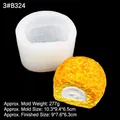 Silicone pineapple bun mold for DIY realistic 3D pastry soap and candle making - 3#B324 Transparent