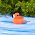 Miniature orange flamingo resin figurine for succulent DIY terrarium landscaping - Orange