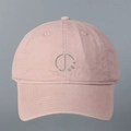 Detailed embroidery of FBR logo on pink washed cotton baseball cap with curved brim - M (56-58cm) / Pink