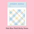 Minimalist light blue grid sticky notes, 30 sheets, Peach Oolong edition, 6x6cm size - Light Blue Grid