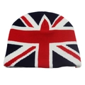 Britische Flagge Strickmütze mit rot weiß blauem Muster für Winter Outdoor Sport - Reismuster-Stil