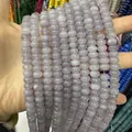 Strand of light purple natural stone abacus beads for handmade jewelry making - 17 / 5*8mm (approx. 73 pcs/strand)