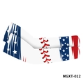 Outdoor cycling sun sleeves with American flag and baseball print for sports and cooling - S (4-7 Years) / American Baseball Stars & Stripes(MGXT-012)