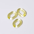 Translucent yellow oval acrylic link rings for DIY jewelry and bag chain accessories - 19.5*14.5mm / Yellow