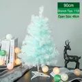 90cm artificial mint blue PVC Christmas tree with 110 tips and a white plastic stand - 90cm Blue PVC Tree