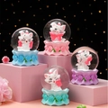 Luminous cartoon flower sea cat crystal balls in pink, blue, cyan and purple colors - 25-21# (lights + Snowflakes)