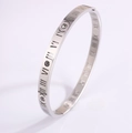 【72】steel-colored 6mm Diamond-set Roman Pattern