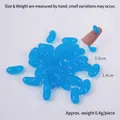 Blaue 1,4cm Mini-Gummibonbon-Attrappe für Bastelarbeiten und Dessert-Dekoration - 1.4cm Mittlere Blaue Geleebohne