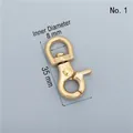 Golden brass lobster clasp hook No. 1, 35mm length with 8mm inner diameter size - 8*36mm Trigger Snap Hook