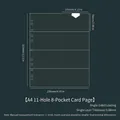 A4 11-hole 8-pocket photo card sleeves in high transparency for 3-inch collection cards - A4 11 Holes 8-Pocket Pages 10 Sheets 46#